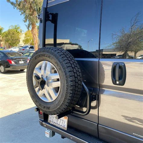 Aluminess Rear Door Spare Tire Cargo Box Rack For Ram Promaster Vans