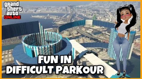 XA 21 PARKOUR IN GTA 5 ONLINE DIFFICULT PARKOUR STUNT RACE GTA CAR