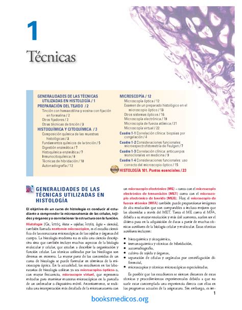 Histolog A De Ross Ma Ed Generalidades De Las T Cnicas Utilizadas