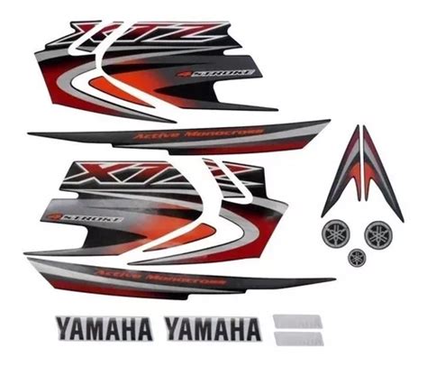 Kit Adesivo Jogo Faixas Yamaha Xtz 125 2005 Preta Parcelamento Sem Juros