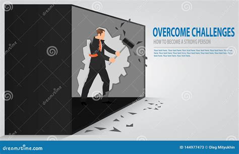 Breaking Barriers Overcome Obstacles Vector Concept Symbol Of Opportunity Challenge Minimal