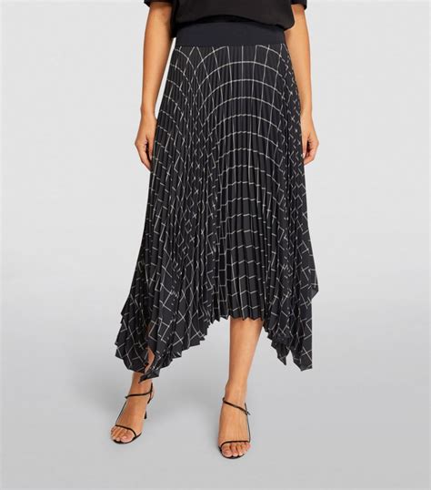 Womens Joseph Multi Pleated Check Ade Skirt Harrods Uk