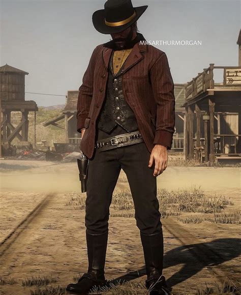 Red Dead Redemption 2 John Marston Nevada Gunslinger Outfit Red Dead