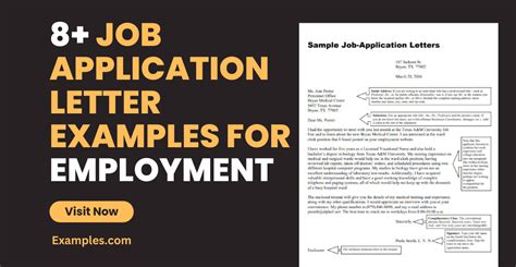 Job Application Letter For Employment Examples Format Word Pdf