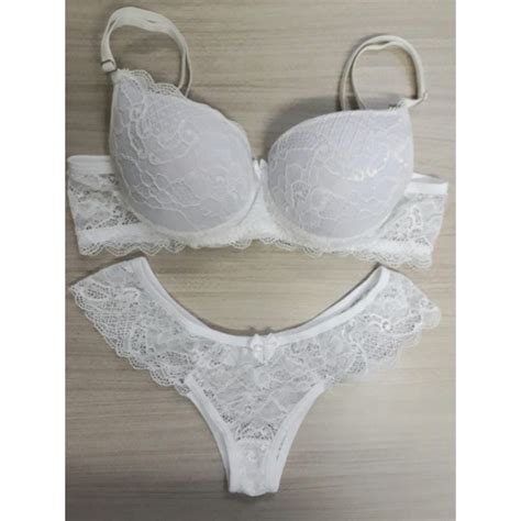 Conjunto Lingerie Renda Feminino Bojo Queima De Estoque Shopee Brasil