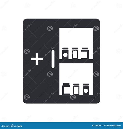 Medicine Cabinet Icon Vector Sign And Symbol Isolated On White