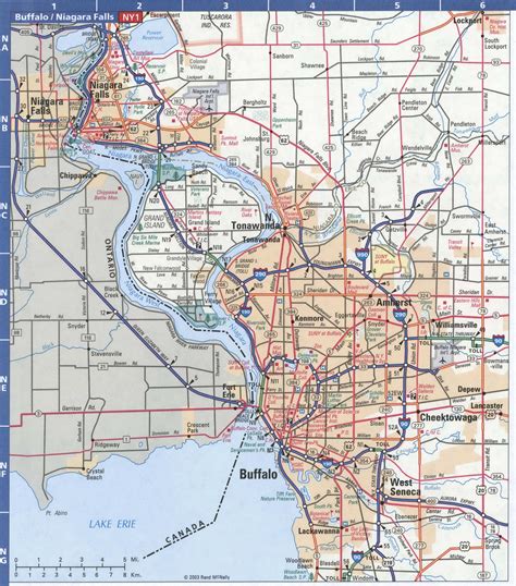 Map Of Buffalodetailed Map With Highways Streets Shopping Centers