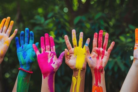 Premium Photo Rainbow Colored Hands Raised Up Gay Pride Lgbt Concept Lgbt Rainbow Flag