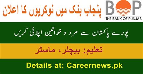 Bank Of Punjab Jobs 2024 Pk