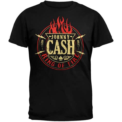 Johnny Cash Men S Ring Of Fire Short Sleeve T Shirt Walmart