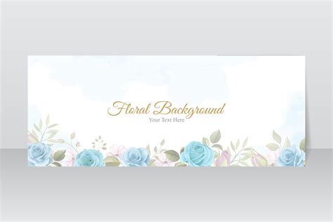 Beautiful Flower Banner With Blue Flower Graphic By Clton Studio