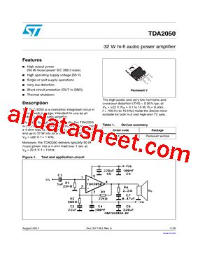 Tda Datasheet Pdf Stmicroelectronics