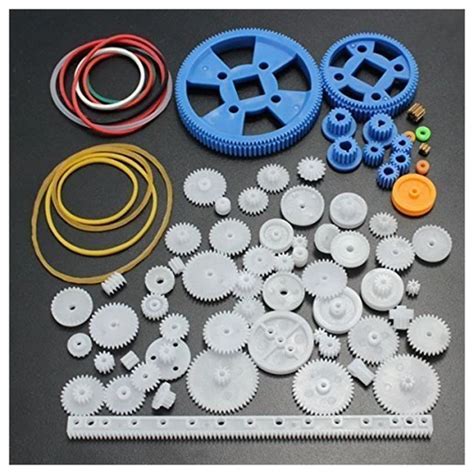 80PcsPlastic DIY Robot Gear Kit Gearbox Motor Gear Set For DIY Car ...