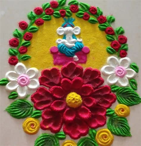 25+ Easy Rangoli Designs For Ganesh Chaturthi For Your Home | POPxo