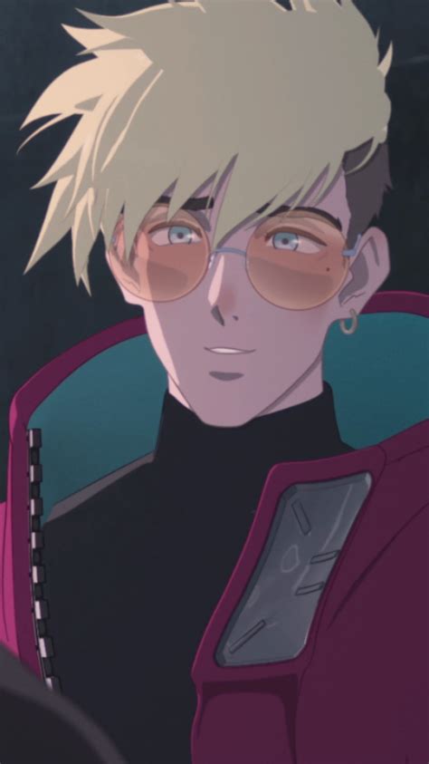 An Anime Character With Blonde Hair And Glasses