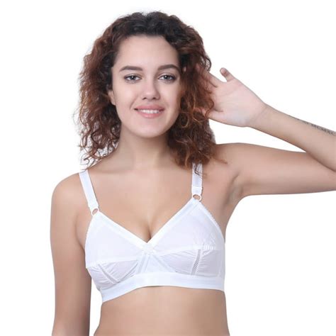 Womens Full Cup Everyday Plus Size Cotton Bra Comfortable Push