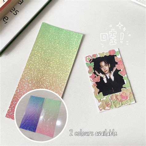 Kpop Polaroid Toploader Polco Confetti Stickers Holographic Shiny