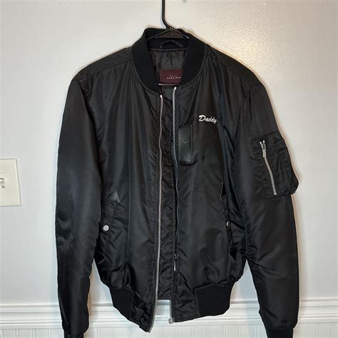 Zara Bomber Blackbomber Windbreaker Daddy Depop