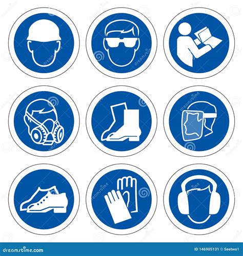 Required Personal Protective Equipment (PPE) Symbol,Safety Icon,Vector