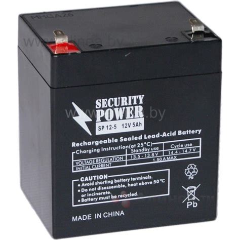 Аккумуляторная батарея Security Power SP 12-5 F1 12V/5Ah (8019) (8019)