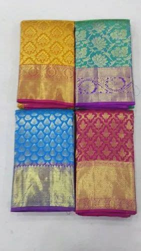 Srs Wedding Wear Pure Kanchipuram Silk Saree Dry Clean 6 M With