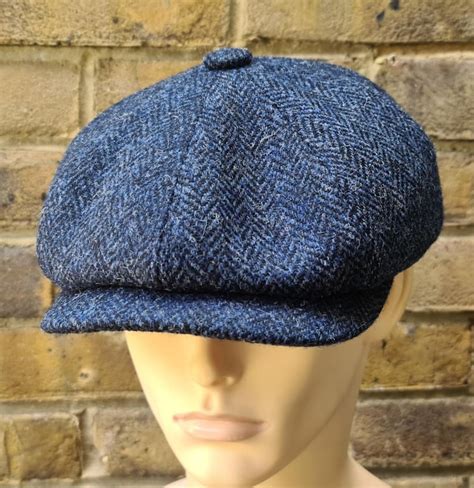 Peaky Blinder Traditional Tweed Newsboy Cap Herringbone Peaky Etsy Uk