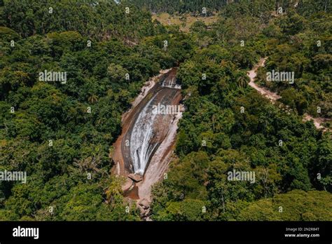 Der Wasserfall Cachoeira Da Bunda In Santa Catarina Brasilien