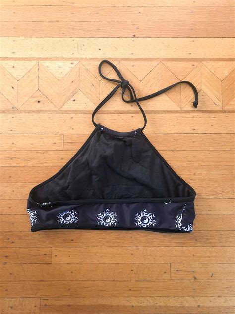 Vintage S Black And White Yin Yang Bikini Top Club Kid Etsy