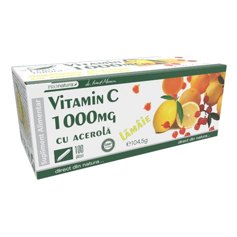 Vitamina C Mg Zmeura Cu Macese Si Acerola Comprim Farmacia