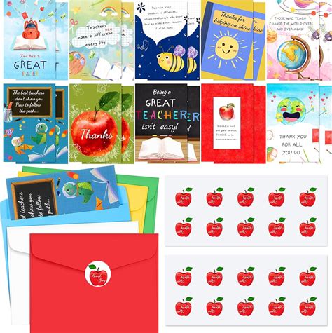 20 Sets Teacher Appreciation Card Teacher Thank You India Ubuy