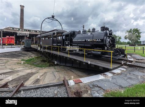 Georgia State Railroad Museum Roundabout in Savannah, Georgia. Savannah ...