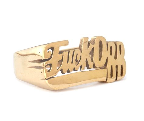 Fuck Off Ring Etsy