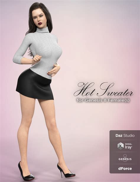 Hot Sweater For Genesis 8 Females For DForce 3D Figure Assets B Rock