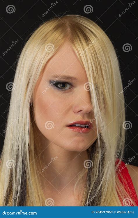 Blonde Figure Model In A Studio Environment Stock Photo Image Of