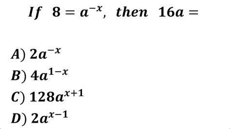 SAT Hard Problem 82 Exponents YouTube