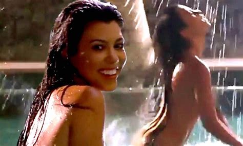 Kourtney Kardashian Goes Completely Nude In Pool For Shoot Daily Mail Online