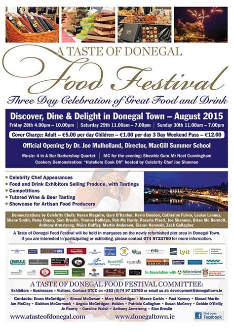 A Taste of Donegal Food Festival - Programme of Events - Donegal