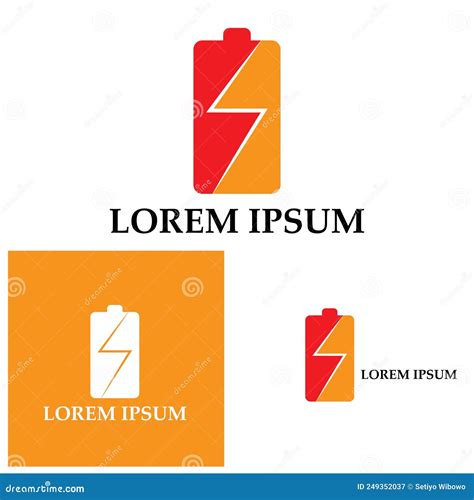 Cone Do Logotipo Da Bateria De Pot Ncia Ilustra O Vetorial Modelo