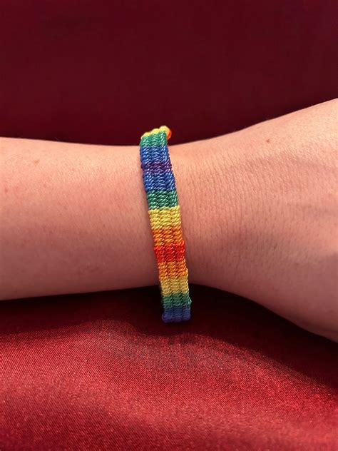 Gay Pride Lgbt Woven Braided Rope Bracelet Aspentreejewelry Etsy