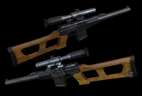 3D model Sniper Rifle Vintorez VSS VR / AR / low-poly | CGTrader