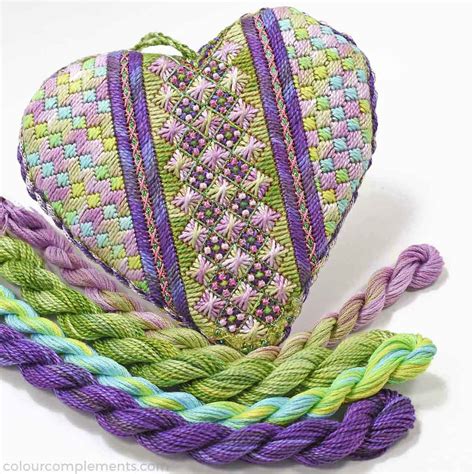 simple stitches  create  beautiful heart colour complements