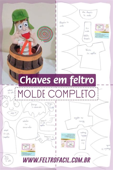 Molde De Chave Para Imprimir - Chaves em feltro molde da chiquinha para salvar e imprimir – Artofit
