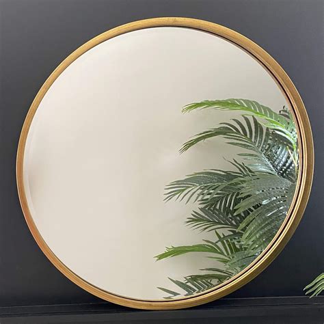 Large Gold Round Mirror Round Gold Mirror Round Mirrors Circular Mirror