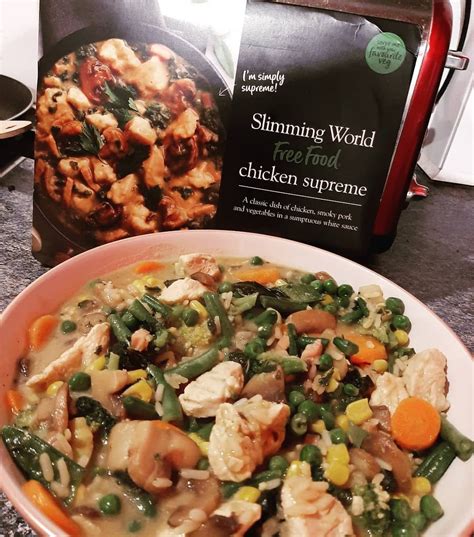 Slimming World Chicken Supreme With Added Rice And Veg For Tea Today