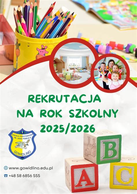 Rekrutacja na rok szkolny 2025 2026 Szkoła Podstawowa im Jana Pawła