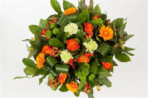 Boeket Oranje Bloemen Groot Tuincentrum Thiels