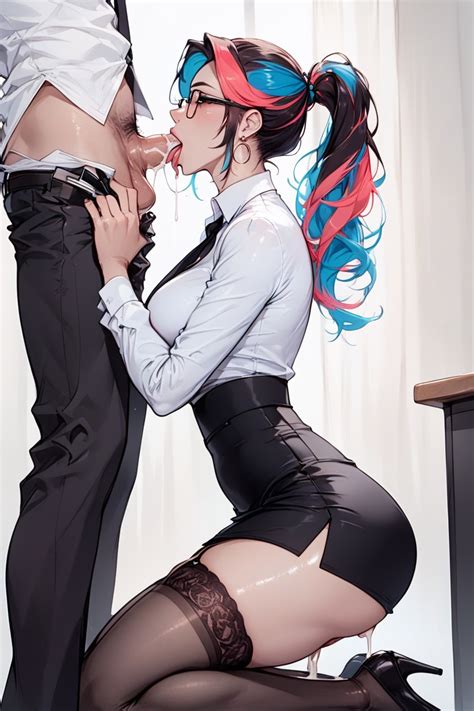 Tongue Out Bottom Up Upskirt Rounded Breast Furry AI Porn