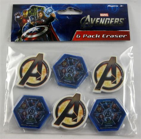 Marvel Avengers Erasers 6 Count Amazonca Toys And Games