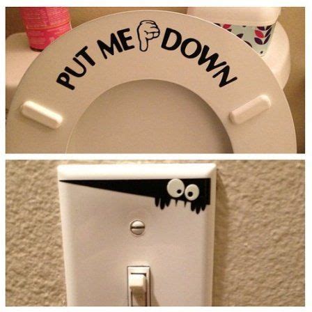 PUT ME DOWN Decal Toilet Bathroom Seat Vinyl Sticker Sign Reminder For