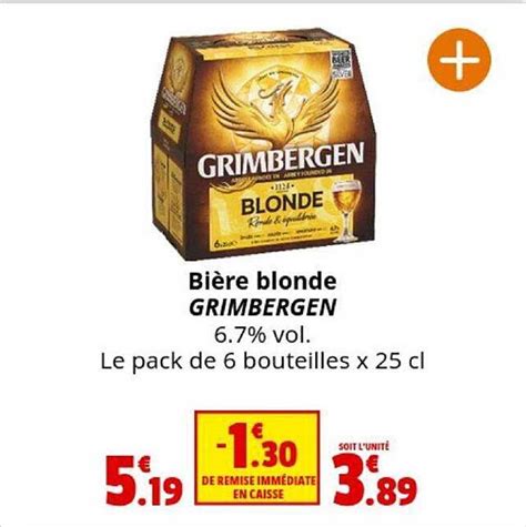 Promo Bi Re Blonde Grimbergen Chez Coccinelle Express Icatalogue Fr